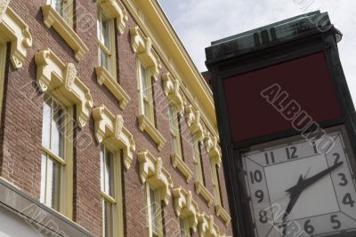 Brick Building with clock