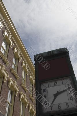 Brick Building with clock