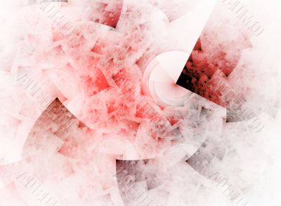 Red in the Rough Against White