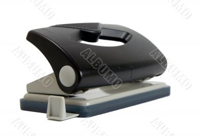 Office puncher close up on a white background
