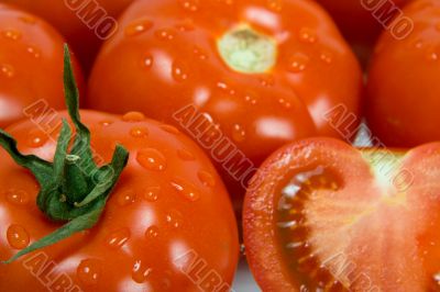 Texture from red a tomato