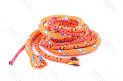 colorful ropes isolated on white