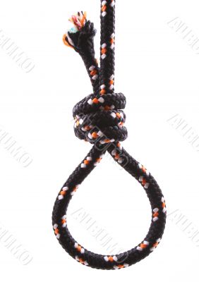 black noose isolated on white