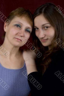 Portrait of mother with the daughter