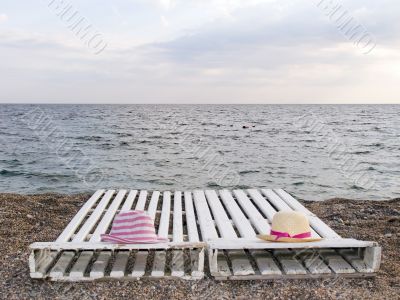 On a sea beach