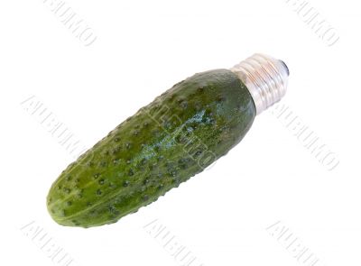 Green cucumber - an electric lamp