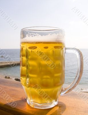 Mug of cold beer