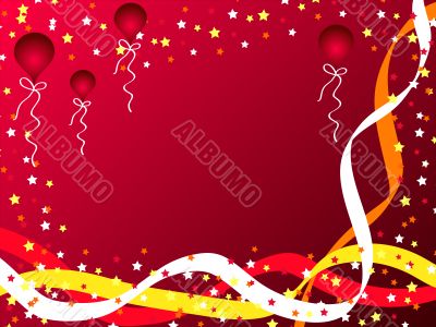 Balloons and ribbons