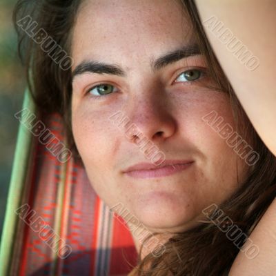woman in hammock