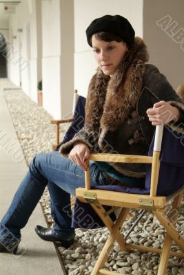 sitting woman