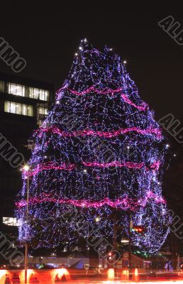 Festive decorated tree