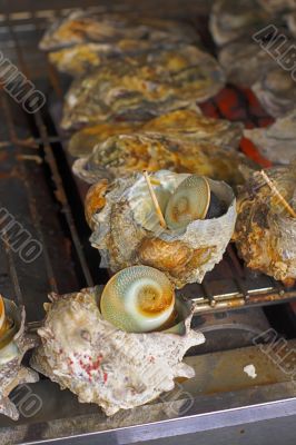 Oyster shells -Kaki.