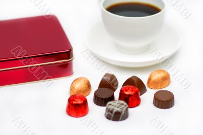 Chocolates and coffee