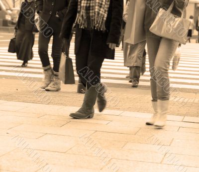 City shopping abstract
