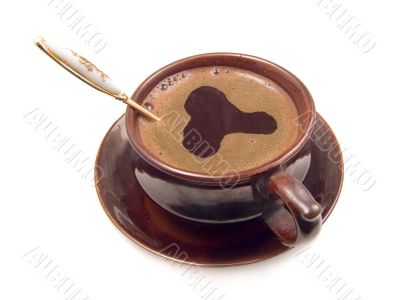 Cup of hot coffee