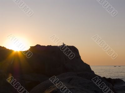Sunrise on the sea.