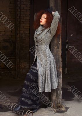 Portrait of the girl with red hair