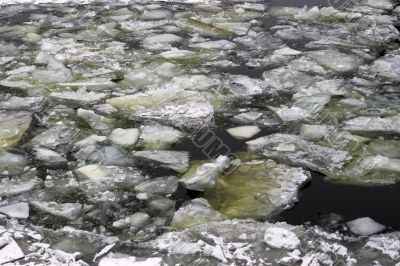 Drifting of ice