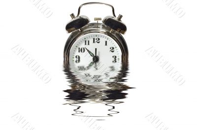 Alarm clock in water
