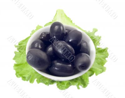 cup with Black olives