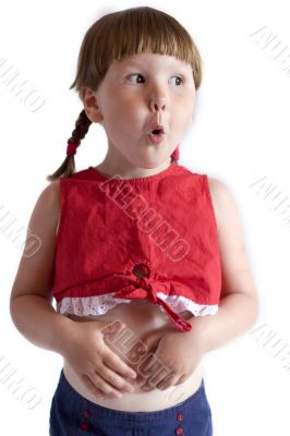 funny face of girl