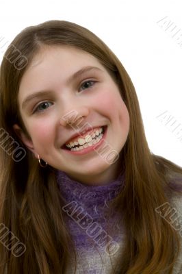 Portrait of the young smiling girl