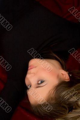 Portrait of the sexual young woman close up