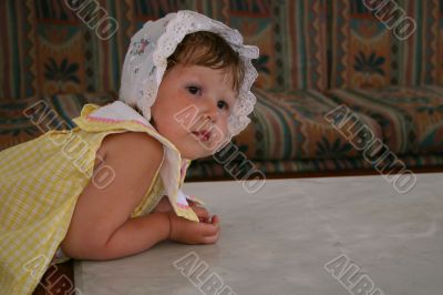 Thoughtful little girl