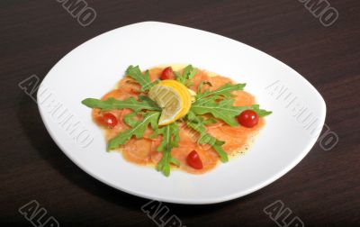 carpaccio with salmon