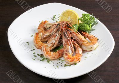 Prawn with vegetables