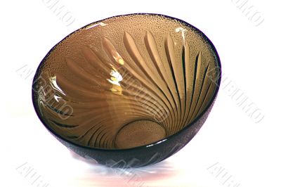 Empty brown vase isolated