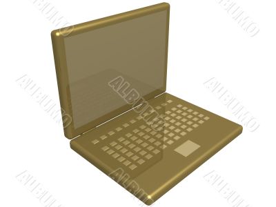the Isolated 3d image of a laptop.