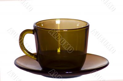 Empty cup on a saucer