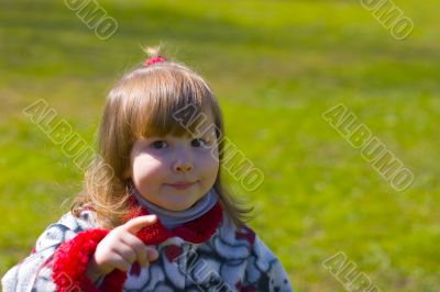 Girl is pointing at you