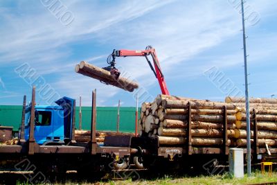 wood crane