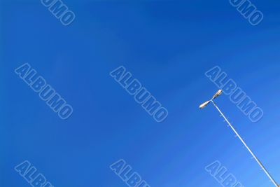 lamp on blue