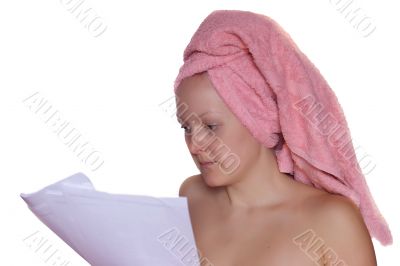 Business woman in the SPA