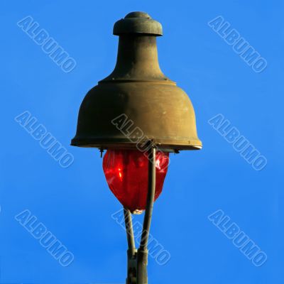 lamp on blue