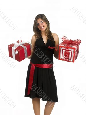 Happy woman with a gift
