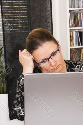 young woman working