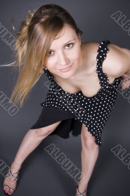girl in stylish dress