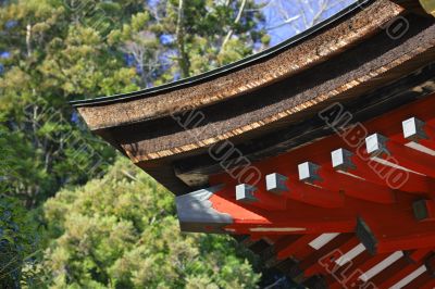 Japanese temple roof
