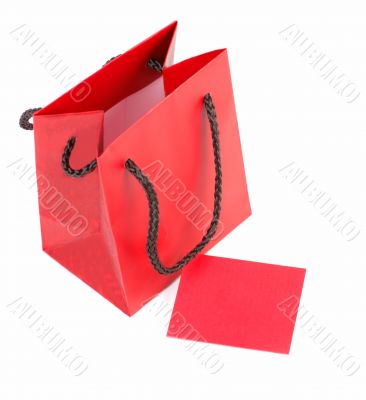 Red bag and card