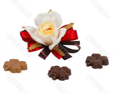 Rose and clover chocolates