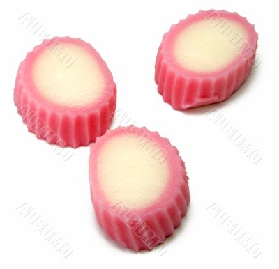 Pink japanese dessert