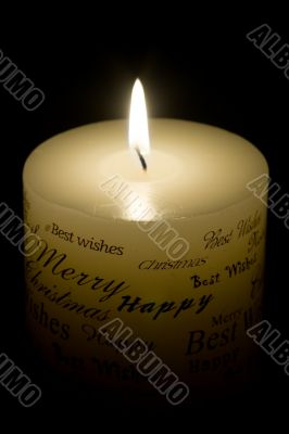 White Christmas Candle