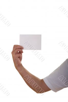 Holding Blank Card