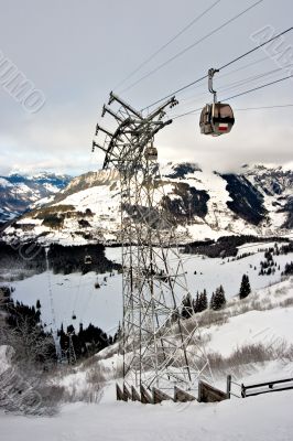 Gondola in Swiss Alps