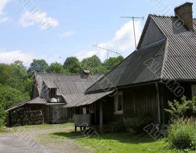 wooden house and croft