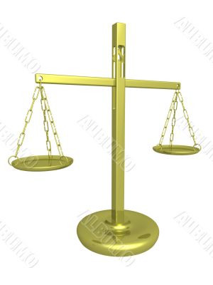 Balance. 3D image. The isolated object